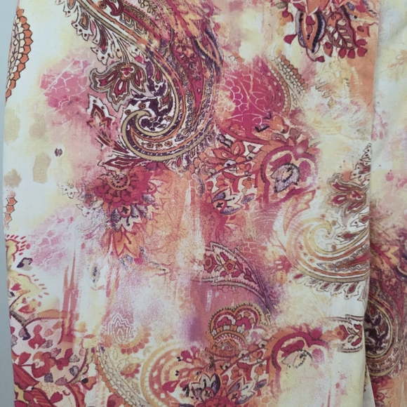 Chico's Multicolor Paisley Print Chinos - Picture 3 of 10